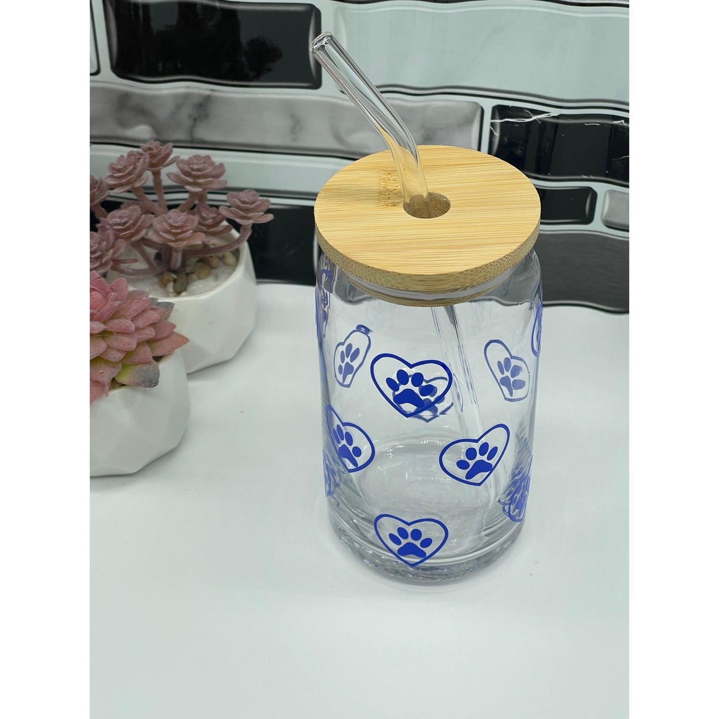 Custom LV dream Bamboo Glass Cup